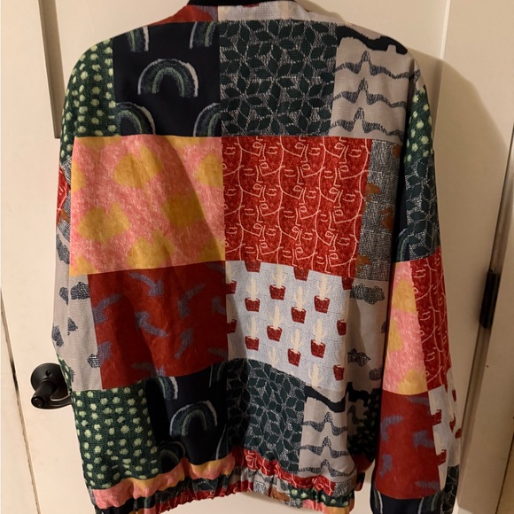 Colorful Patchwork Bomber Jacket - Multicolor - Picture 2 of 2